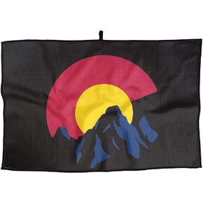 Golf Towel Colorado Flag Mountain Sports Towel 23x15 Inches Gym Player Towel…