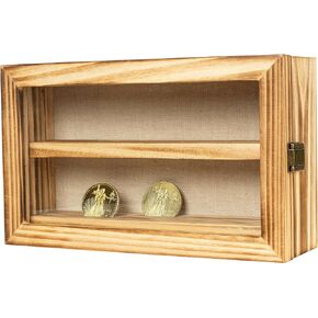 Freezing point Challenge Coin Display Case Holder Shadow Box with Shelves Frame Memory Boxes