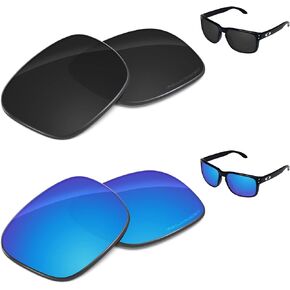 Performance Replacement Lenses Compatible with Oakley Holbrook OO9102 | Holbrook Asian Fit(AF) OO9244 Polarized Etched - Value Pack