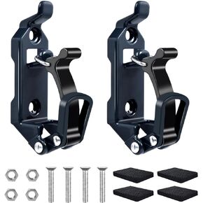 4Pcs Shovel Mount for Roof Rack, Metal Rubber Clamp Mounting Brackets Kit, Shovel Holder for Truck, Car Accessories for Boats,Military Equipment,Overlanding Gear, Quick Release Axe Tool Holder