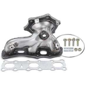 A-Premium Left Exhaust Manifold W/Gaskets, Bolts, Studs, Nuts, Heat Shield [6Cyl 3.5L] Compatible with Nissan Altima 07-18, Maxima 09-14 16-21, Murano 09-12 15-21, Pathfinder, Quest & Infiniti QX60