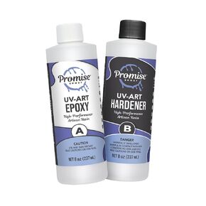 Epoxy Resin Promise Epoxy-16 Ounce Kit of UV Art Formula Crystal Clear Coating Table Top Epoxy Resin with Superior UV Resistant Hard Finish on Tabletop, Countertop, Perfect for DIYers, Home Decor