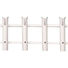 Taco P03-064W Delux Rod Holder/Tackle Rack, 4-Rod, Polyethylene, White