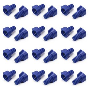 Fielect 50Pcs Blue Winged Wire Connectors Nuts Large Twist-on Screw Terminals Large Wire Caps WSP1 Type