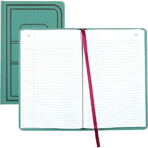 National Record Book Tuff Series, Green Canvas, Hard Cover, 11.75" x 7.25", 300 Pages (A66300R)