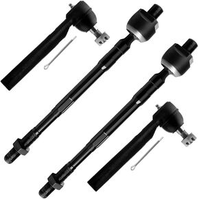 SCITOO 4pcs Front Suspension Kit Inner Tie Rod End Outer Tie Rod End Fit 2005-2007 For Nissan Murano