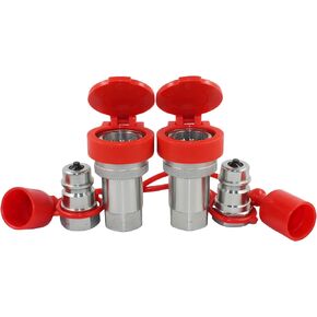 1/2 '' Ag الهيدروليكية جرار قارنات التوصيل السريع قارنات التوصيل السريع الهيدروليكية استبدال NV 12 NPT M / F ISO7241-1A / ISO5675 LSQ-S1-04 1/2 '' NPT 2 مجموعات مع أغطية الغبار