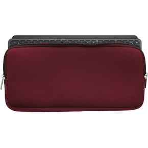 حافظة kwmobile من النيوبرين متوافقة مع Logitech Mx Keys Mini Wireless - حافظة للوحة المفاتيح وحقيبة سفر ناعمة - رمادي in Kuwait