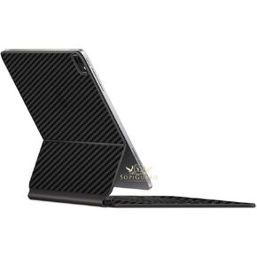 SopiGuard Skin for iPad Pro Magic Keyboard 12.9 (iPad Pro A2229) Precision Edge-to-Edge Vinyl Sticker Top, Keyboard, and Rear Panel (3M Carbon Black)