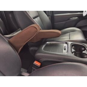Auto Armrest Covers- Fits The Dodge Grand Caravan 2011-2020 Armrest Covers for Front Bucket Seats. Neoprene Fabric 1 Pair (XLSLM) (Brown)