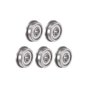 Uxcell MF115ZZ محمل كروي ذو حواف 5x11x4 ملم محامل فولاذية كروم محمية 5 قطع
