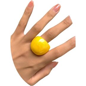 FUTIMELY Resin Chunky Ring Transparent Acrylic Finger Ring Multicolor Knuckle Plain Ring Cute Y2K Aesthetics Ring Chunky Band Ring for Women Teen Girls