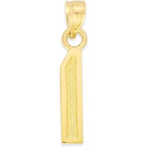 10k Real Solid Gold Athletic Number Pendant for Chain or Necklace, Sports Jewelry Gift for Loved One
