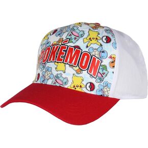 Bioworld Pokemon Character Collage Sublimated Youth Snapback Trucker Hat OSFM Multicolored
