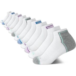 Nautica Women's Quarter Cut Moisture Control Athletic Socks with Cushioned Comfort (12 Pack)