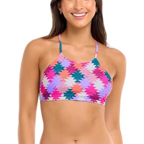 Body Glove Women's Standard Alesha High Neck Bikini Top Swimsuit with Adjustable 2-Way Back Detail