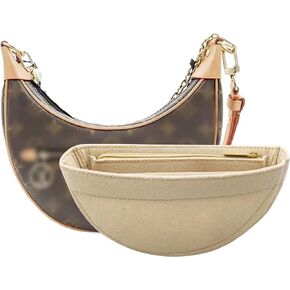 Lckaey Purse Organizer Insert for Loop Hobo Bag Organizer Insert - 2mm Felt Bag Liner Insert Y096-Khaki