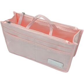 Bag Organizer Insert for Women, 13 Pockets Purse Organizer Insert for Tote, Bag Organizer Handle Large Capacity (Black)