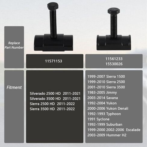 2PCS Torsion Bar Key Adjuster Block Nuts with Bolts Compatible with Silverado 2500HD 3500HD GMC Sierra 2500HD 3500HD Replace#: 11571153 in Saudi Arabia