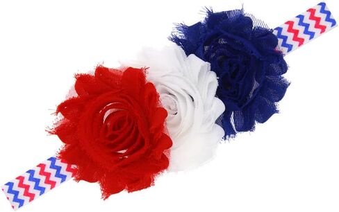 Patriotic Flower Baby Headband 4th of July Flower Hair Band Baby Flag Headwear JHN45 (A5) in Saudi Arabia