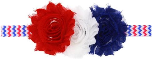 Patriotic Flower Baby Headband 4th of July Flower Hair Band Baby Flag Headwear JHN45 (A5) in Saudi Arabia