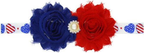 Patriotic Flower Baby Headband 4th of July Flower Hair Band Baby Flag Headwear JHN45 (A5) in Saudi Arabia