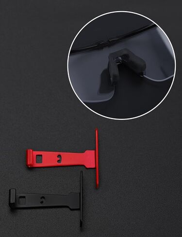 بوابة معدنية بديلة لنظارات Oakley Sutro Lite OO9463/Sutro Lite AF OO9463A/Sutro Lite Sweep OO9465/Sutro Lite Sweep OO9465 (فتحات تهوية) - أسود + فضي in Saudi Arabia