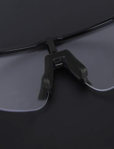 بوابة معدنية بديلة لنظارات Oakley Sutro Lite OO9463/Sutro Lite AF OO9463A/Sutro Lite Sweep OO9465/Sutro Lite Sweep OO9465 (فتحات تهوية) - أسود + فضي in Saudi Arabia