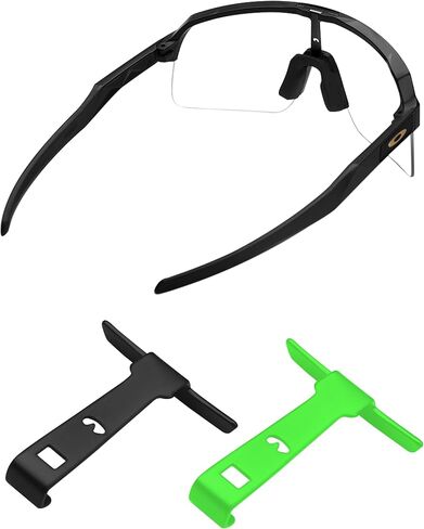 بوابة معدنية بديلة لنظارات Oakley Sutro Lite OO9463/Sutro Lite AF OO9463A/Sutro Lite Sweep OO9465/Sutro Lite Sweep OO9465 (فتحات تهوية) - أسود + فضي in Saudi Arabia