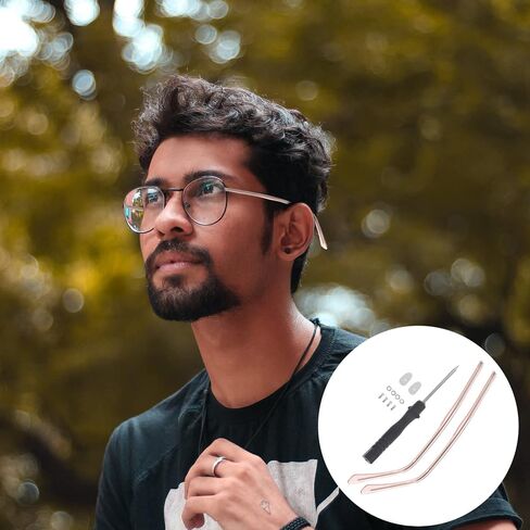 DOITOOL 1 Pair Metal Glasses Replacement Temple, Eyeglass Arms Legs Replacement, Glasses Repair Kit Universal Glasses Arm Replacement Legs for Glasses, Sunglasses, Rose Gold in Saudi Arabia