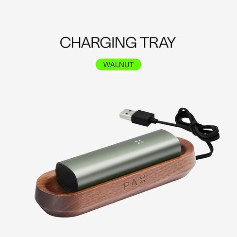صينية شحن PAX – تصميم من الخشب الصلب للشحن الآمن – متوافق مع أجهزة PAX وشاحن USB PAX – خشب الجوز in Saudi Arabia
