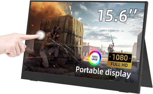 2024 New 15.6" Portable Touchscreen,Portable Monitor Touchscreen, Touch Screen Monitor,HDMI USB-C IPS External Monitor,Ultra Slim Portable Monitor for Laptop Mac Switch Xbox Tablet PC in Saudi Arabia