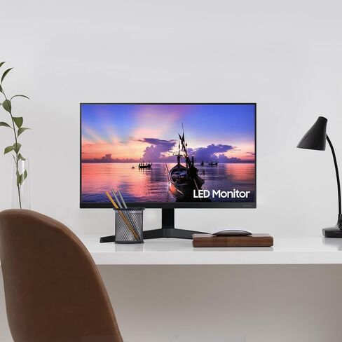 27 Inch Monitor, T35F FHD Computer Monitor, 1080p LED 75Hz, HDMI, VGA, Borderless, AMD FreeSync, LF27T350FHNXZA with Wholesalehome Mousepad in Saudi Arabia