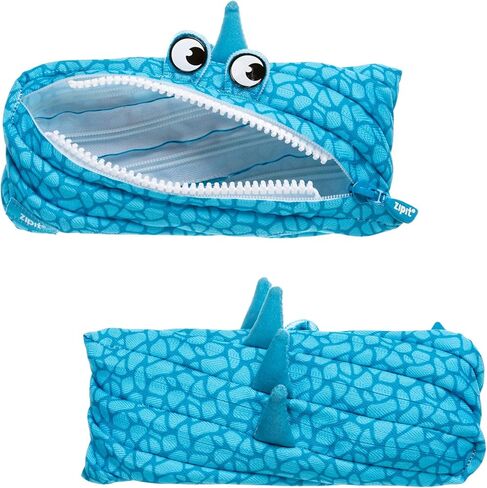 ZIPIT Unicorn Pencil Case for Girls, Cute Pencil Pouch, Holds Up to 30 Pens, Machine Washable, Made of One Long Zipper! (Turquoise Unicorn) in Saudi Arabia