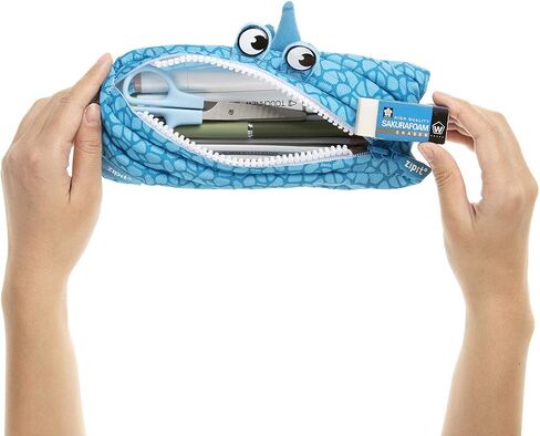ZIPIT Unicorn Pencil Case for Girls, Cute Pencil Pouch, Holds Up to 30 Pens, Machine Washable, Made of One Long Zipper! (Turquoise Unicorn) in Saudi Arabia