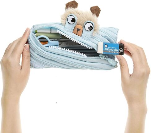 ZIPIT Unicorn Pencil Case for Girls, Cute Pencil Pouch, Holds Up to 30 Pens, Machine Washable, Made of One Long Zipper! (Turquoise Unicorn) in Saudi Arabia