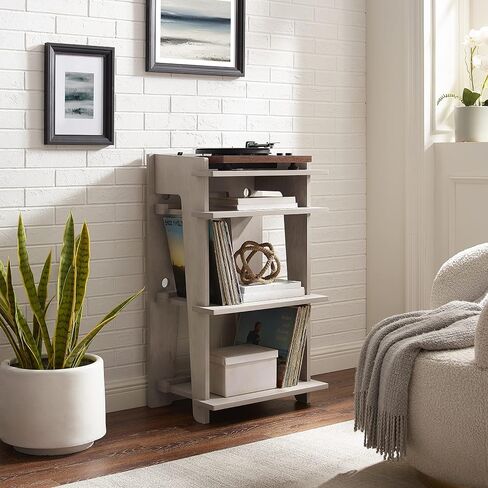 Crosley Furniture Soho Turntable Stand, Gray in Saudi Arabia
