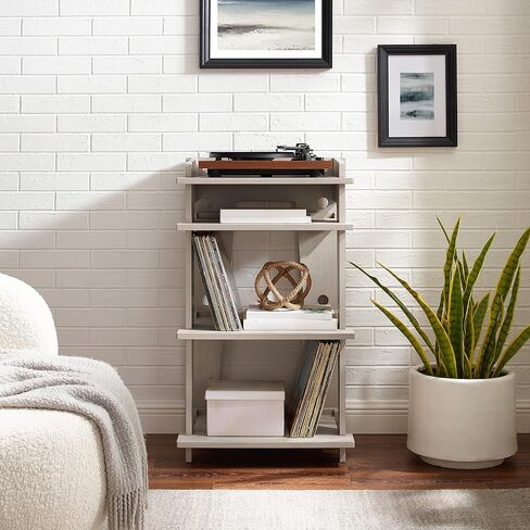 Crosley Furniture Soho Turntable Stand, Gray in Saudi Arabia