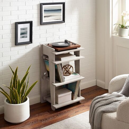 Crosley Furniture Soho Turntable Stand, Gray in Saudi Arabia