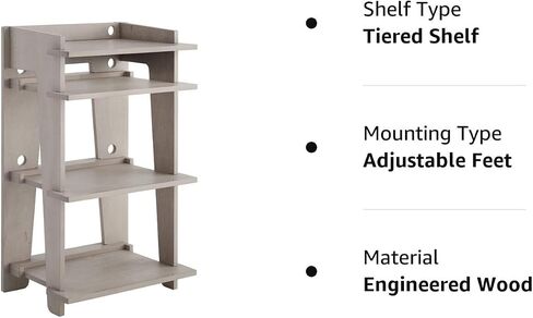 Crosley Furniture Soho Turntable Stand, Gray in Saudi Arabia