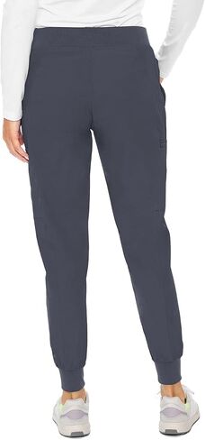 Med Couture Women's Peaches Collection Seamed Jogger Scrub Pant, Pewter, Medium Petite in Saudi Arabia
