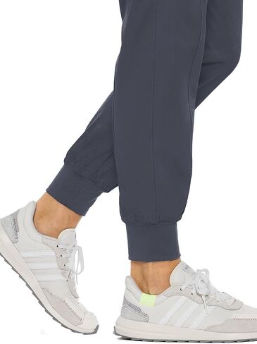 Med Couture Women's Peaches Collection Seamed Jogger Scrub Pant, Pewter, Medium Petite in Saudi Arabia
