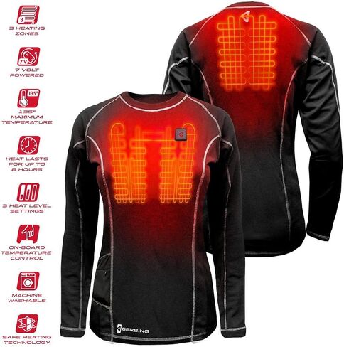 Gerbing 7V Battery Heated Shirt for Women Electric Heated Base Layer for Winter, Motorcycling, Camping, Skiing, Hunting in Saudi Arabia