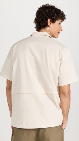 جاكيت قميص رجالي بأكمام قصيرة ومتعدد الجيوب بسحّاب من Alpha Industries in Kuwait