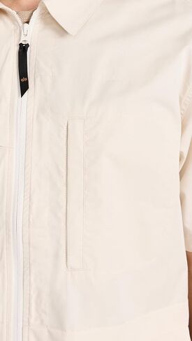 جاكيت قميص رجالي بأكمام قصيرة ومتعدد الجيوب بسحّاب من Alpha Industries in Kuwait