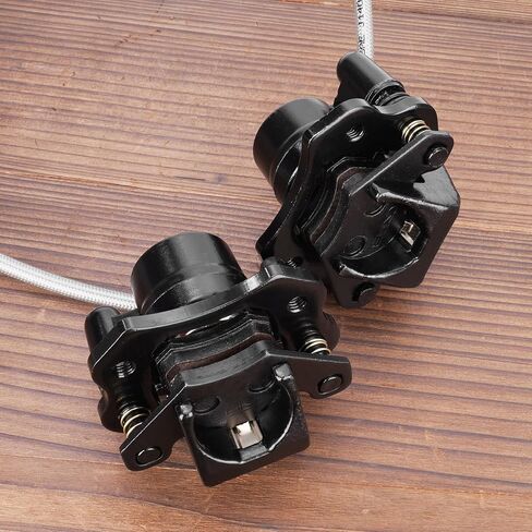 RUTU Front Brake Master Cylinder Caliper Kit for 125cc-250cc ATV, Front Twin Brake Caliper Master Cylinder Assembly for 4 wheeler Go Kart Buggy Quad Golf Cart - 130mm Brake Disc in Saudi Arabia