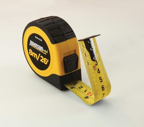 جونسون Level & Tool 1828-0010 شريط طاقة متري/بوصة، 3 م/10 بوصة، أسود/أصفر، شريط واحد in Kuwait