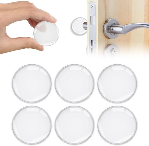 Door Stop, 6PCS Door Stoppers for Wall Reusable Door Knob Wall Protector with Self Strong Adhesive,Shock Absorbent for Home, Office, Wall Protector from Door Knobs in Saudi Arabia