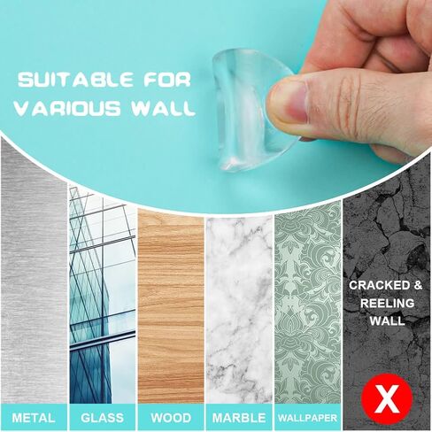 Door Stop, 6PCS Door Stoppers for Wall Reusable Door Knob Wall Protector with Self Strong Adhesive,Shock Absorbent for Home, Office, Wall Protector from Door Knobs in Saudi Arabia
