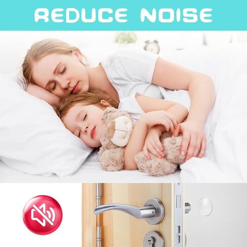 Door Stop, 6PCS Door Stoppers for Wall Reusable Door Knob Wall Protector with Self Strong Adhesive,Shock Absorbent for Home, Office, Wall Protector from Door Knobs in Saudi Arabia